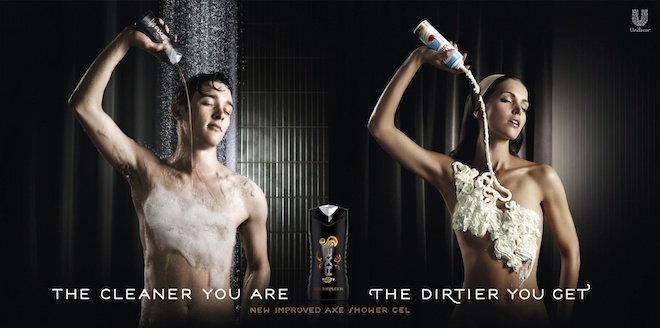 The cleaner you are the dirtier you get Lynx advert